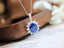 14K GOLD 1.12 CT NATURAL SAPPHIRE & DIAMOND NECKLACE