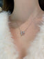 14K GOLD 0.17 CTW NATURAL PINK DIAMOND & DIAMOND NECKLACE