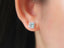 14K GOLD 1.44 CTW NATURAL AQUAMARINE & DIAMOND EARRINGS