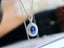 14K GOLD 0.69 CTW NATURAL SAPPHIRE & DIAMOND NECKLACE