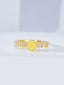 14K GOLD 0.31 CTW NATURAL YELLOW DIAMOND & DIAMOND RING