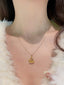 14K GOLD 0.16 CTW NATURAL YELLOW DIAMOND & DIAMOND NECKLACE