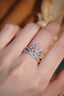 14K GOLD 0.59 CTW NATURAL PINK DIAMOND & DIAMOND RING