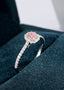 14K GOLD 0.34 CTW NATURAL PINK DIAMOND & DIAMOND RING