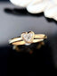 14K GOLD 0.30 CT NATURAL F DIAMOND RING