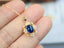 14K GOLD 1.4 CT NATURAL SAPPHIRE & DIAMOND NECKLACE