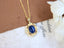 14K GOLD 1.4 CT NATURAL SAPPHIRE & DIAMOND NECKLACE