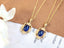 14K GOLD 1.4 CT NATURAL SAPPHIRE & DIAMOND NECKLACE