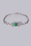 14K GOLD 2.07 CTW VIVID GREEN NATURAL EMERALD & DIAMOND BRACELET