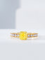 14K GOLD 0.46 CTW NATURAL YELLOW DIAMOND & DIAMOND RING