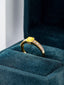 14K GOLD 0.46 CTW NATURAL YELLOW DIAMOND & DIAMOND RING