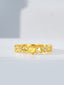 14K GOLD 0.15 CTW NATURAL YELLOW DIAMOND & DIAMOND RING