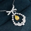 14K GOLD 0.62 CTW NATURAL YELLOW DIAMOND & DIAMOND NECKLACE