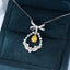 14K GOLD 0.62 CTW NATURAL YELLOW DIAMOND & DIAMOND NECKLACE