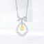 14K GOLD 0.62 CTW NATURAL YELLOW DIAMOND & DIAMOND NECKLACE