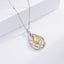 14K GOLD 0.25 CTW NATURAL YELLOW DIAMOND & DIAMOND NECKLACE