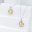 14K GOLD 0.25 CTW NATURAL YELLOW DIAMOND & DIAMOND NECKLACE