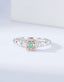 14K GOLD 0.68 CTW NATURAL GREEN DIAMOND & DIAMOND RING