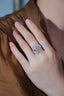 14K GOLD 0.90 CTW NATURAL YELLOW DIAMOND & DIAMOND RING