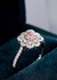 14K GOLD 0.49 CTW NATURAL PINK DIAMOND & DIAMOND RING