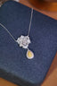 14K GOLD 0.75 CTW NATURAL YELLOW DIAMOND & DIAMOND NECKLACE