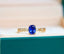 14K GOLD 0.98 CT NATURAL SAPPHIRE & DIAMOND RING