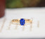 14K GOLD 0.98 CT NATURAL SAPPHIRE & DIAMOND RING