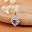 14K GOLD 0.63 CTW NATURAL SAPPHIRE & DIAMOND NECKLACE