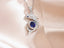 14K GOLD 0.48 CTW NATURAL SAPPHIRE & DIAMOND NECKLACE