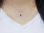 14K GOLD 0.48 CTW NATURAL SAPPHIRE & DIAMOND NECKLACE