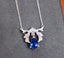 14K GOLD 1.33 CTW NATURAL SAPPHIRE & DIAMOND NECKLACE