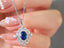 14K GOLD 1.65 CTW NATURAL SAPPHIRE & DIAMOND PENDANT