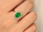 14K GOLD 1.95 CT VIVID GREEN NATURAL EMERALD & DIAMOND RING