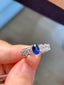 14K GOLD 0.98 CTW NATURAL SAPPHIRE & DIAMOND RING