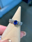 14K GOLD 0.98 CTW NATURAL SAPPHIRE & DIAMOND RING