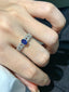 14K GOLD 0.98 CTW NATURAL SAPPHIRE & DIAMOND RING