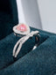 14K GOLD 0.52 CTW NATURAL PINK DIAMOND & DIAMOND RING