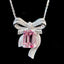 14K GOLD 3.05 CTW NATURAL MORGANITE & DIAMOND NECKLACE