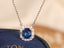 14K GOLD 2.00 CTW VIVID BLUE NATURAL SAPPHIRE & DIAMOND NECKLACE