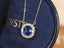 14K GOLD 2.00 CTW VIVID BLUE NATURAL SAPPHIRE & DIAMOND NECKLACE