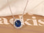 14K GOLD 2.00 CTW VIVID BLUE NATURAL SAPPHIRE & DIAMOND NECKLACE