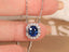 14K GOLD 2.00 CTW VIVID BLUE NATURAL SAPPHIRE & DIAMOND NECKLACE