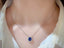 14K GOLD 2.00 CTW VIVID BLUE NATURAL SAPPHIRE & DIAMOND NECKLACE