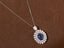 14K GOLD 3.05 CTW VIVID BLUE NATURAL SAPPHIRE & DIAMOND PENDANT