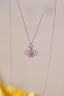 14K GOLD 0.30 CT NATURAL PINK DIAMOND & DIAMOND NECKLACE