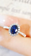 14K GOLD 1.48 CTW NATURAL SAPPHIRE & DIAMOND RING