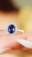 14K GOLD 1.48 CTW NATURAL SAPPHIRE & DIAMOND RING