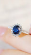 14K GOLD 1.48 CTW NATURAL SAPPHIRE & DIAMOND RING