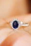 14K GOLD 1.48 CTW NATURAL SAPPHIRE & DIAMOND RING