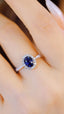 14K GOLD 1.48 CTW NATURAL SAPPHIRE & DIAMOND RING